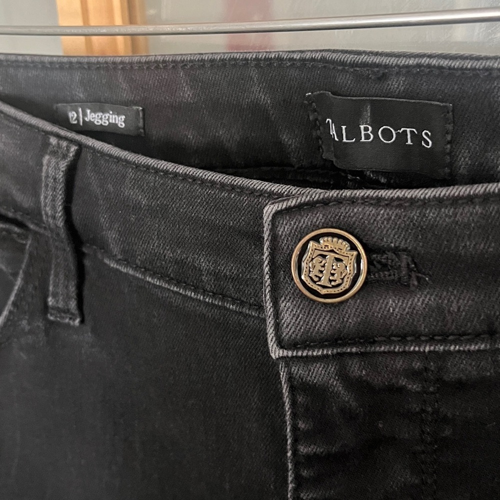 Talbots High Waist Jegging Ankle Black Jeans Stretch Womens Sz 12 Classic Comfy - Picture 5 of 9